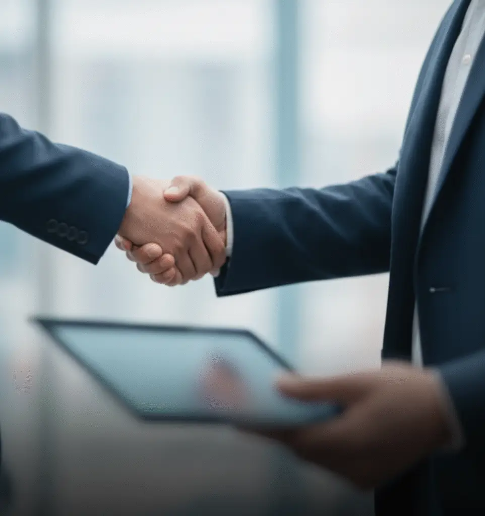 Two man hand shaking